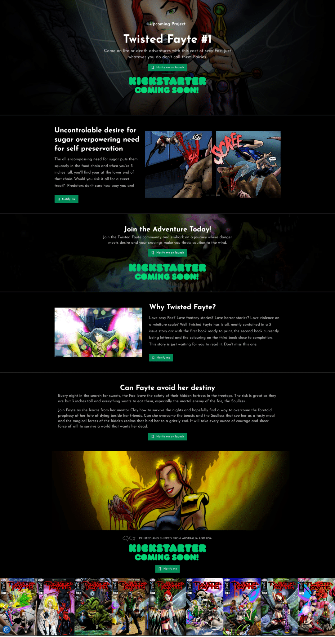 Twisted Fayte Issue 1 landing page